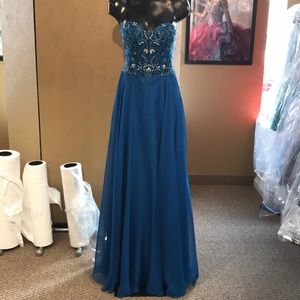 Alyce Paris Teal size 2 prom